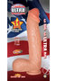 Real Skin All American Ultra Whoppers Curved Head Dildo 11in - Vanilla