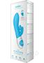 The Rabbit Company The Kissing Rabbit Rechargeable Silicone Vibrator With Clitoral Suction - Blue